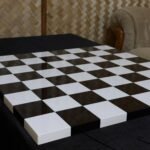 Wooden Chess board "Black&White" Classic design, Super glossy (In Stock) - Image 4