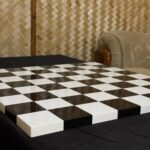Wooden Chess board "Black&White" Classic design, Super glossy (In Stock) - Image 5