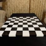 Wooden Chess board "Black&White" Classic design, Super glossy (In Stock) - Image 3