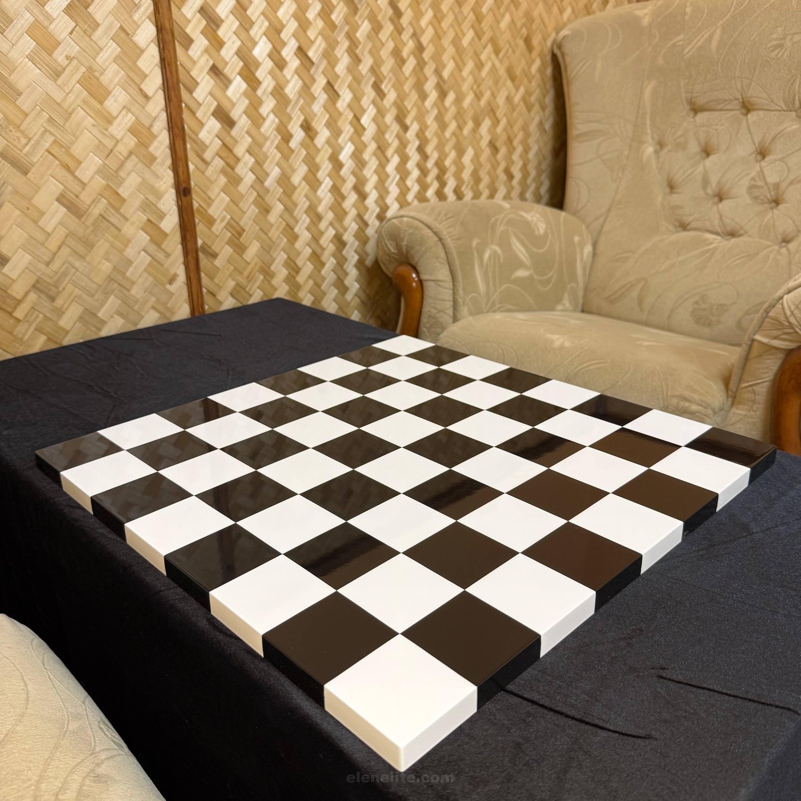 photo_2026-07-14_19-22-54 Wooden Chess board "Black&White" Classic design, Super glossy (In Stock) - Image 1