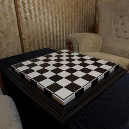 Classic Chess board "Black&White" Ash Wood (In Stock)