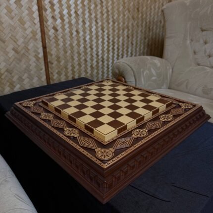 Chess board "Royal Classic" Decorated with beads (Sale)